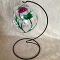 Hanging Tea Light holder hand painted in Scotland with my unique Thistle Design, Scottish, candle holder, Chardon, Outlander. Inc stand.
